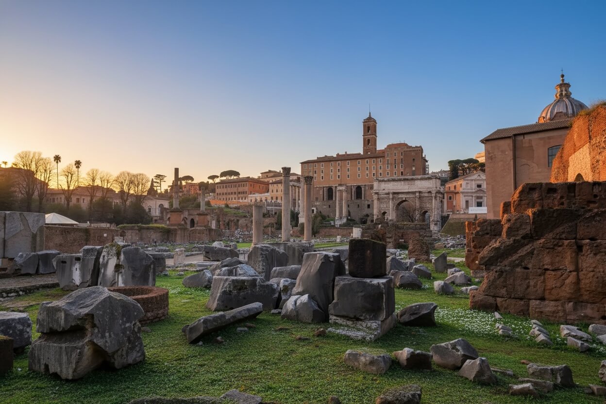 Colosseum Roma la rasarit de soare