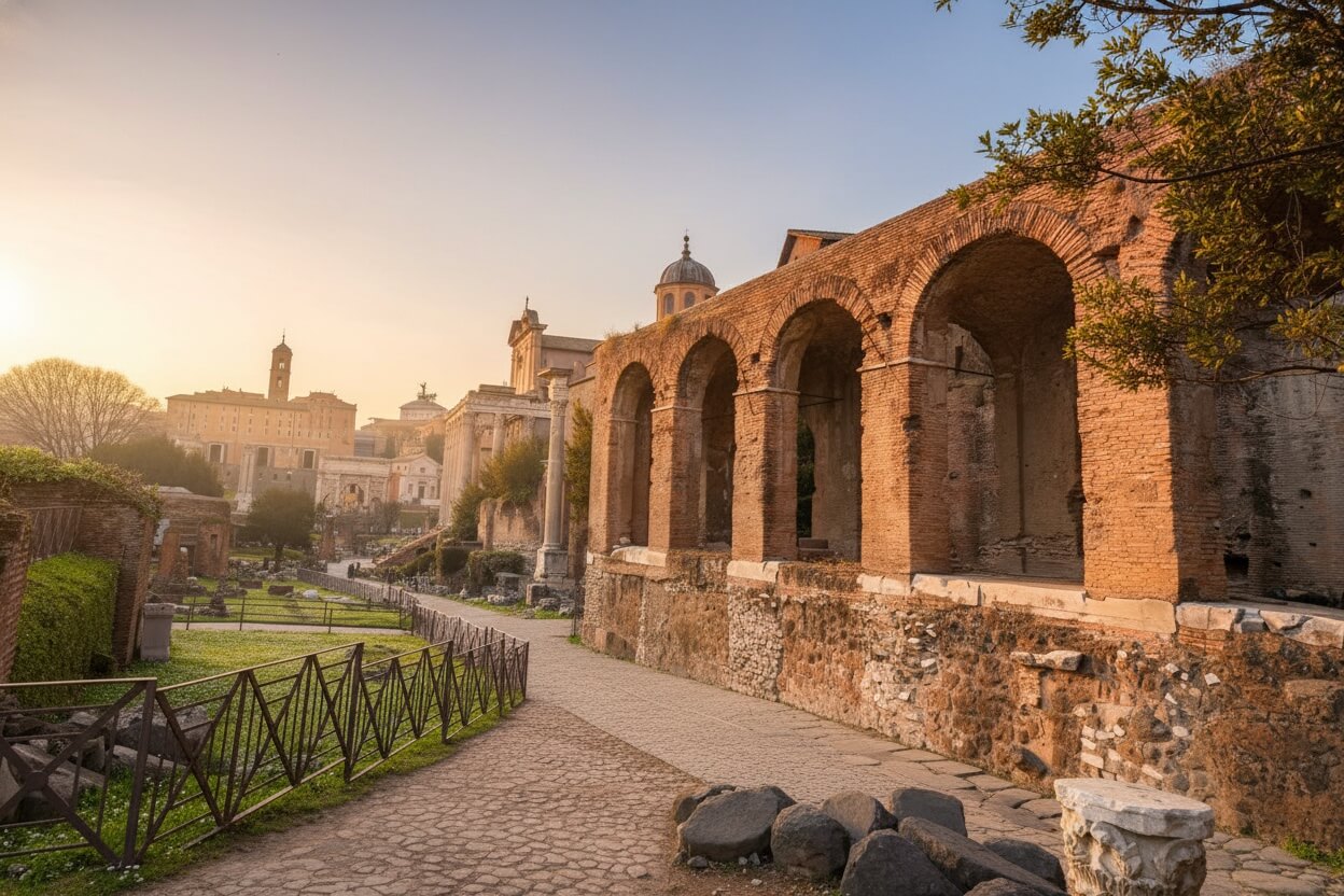 Colosseum Roma vazut de pe strada